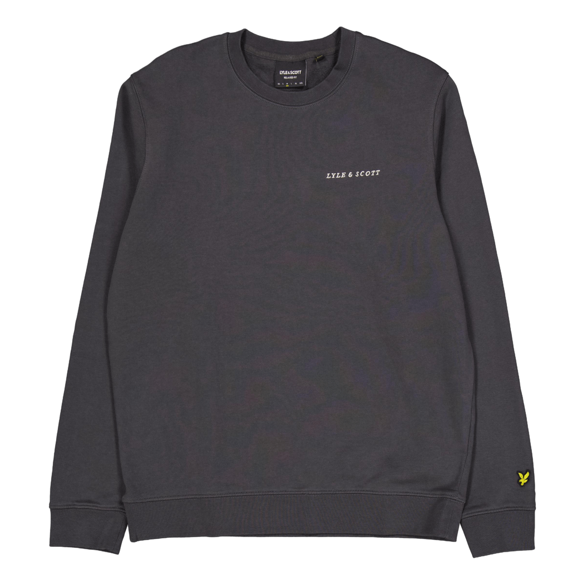 Embroidered Crew Neck Sweatshi X427 Gunmetal/ Cove