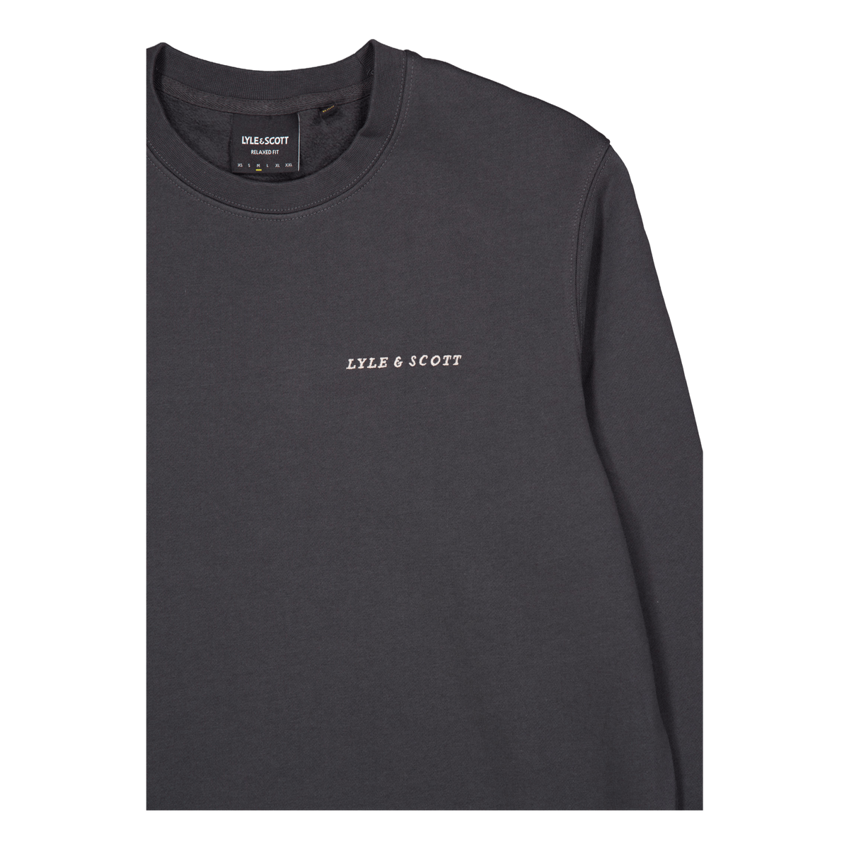 Embroidered Crew Neck Sweatshi X427 Gunmetal/ Cove