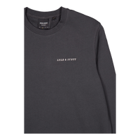 Embroidered Crew Neck Sweatshi X427 Gunmetal/ Cove