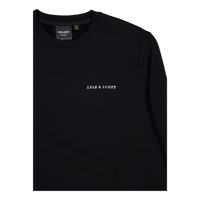 Embroidered Crew Neck Sweatshi Z893 Jet Black/ White