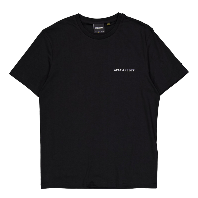 Embroidered T-shirt Z893 Jet Black/ White