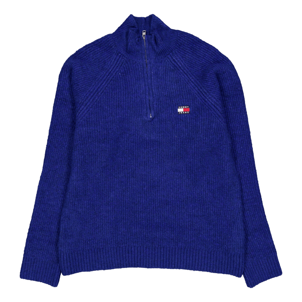 Tjm Reg 1/4 Zip Raglan Badge Blue