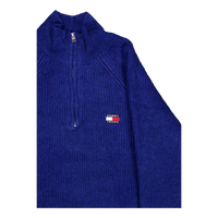 Tjm Reg 1/4 Zip Raglan Badge Blue