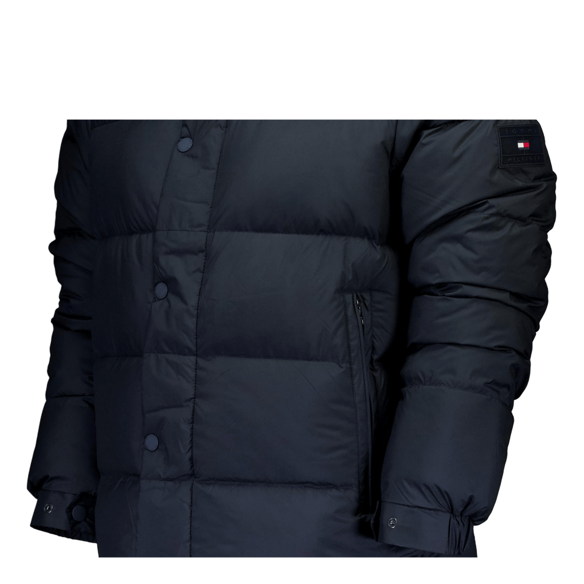 Mix Down Hooded Puffer Jacket