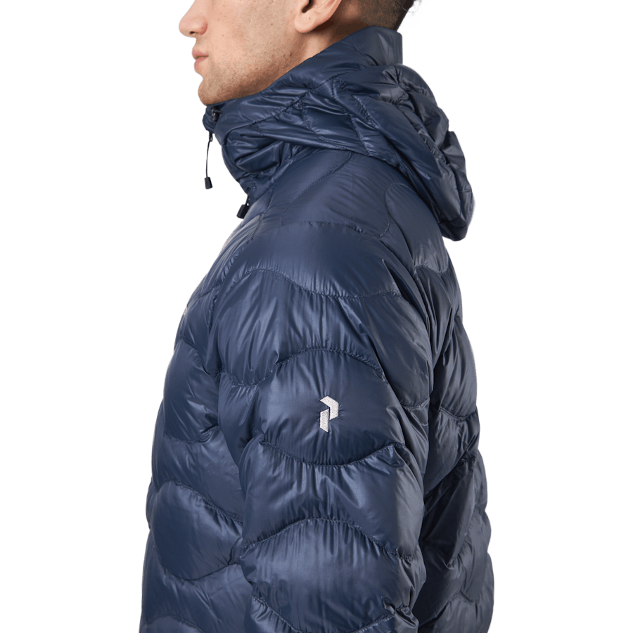M Helium Down Hood Jacket Blue Shadow