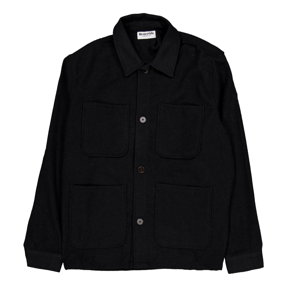 Wool Overshirt Black