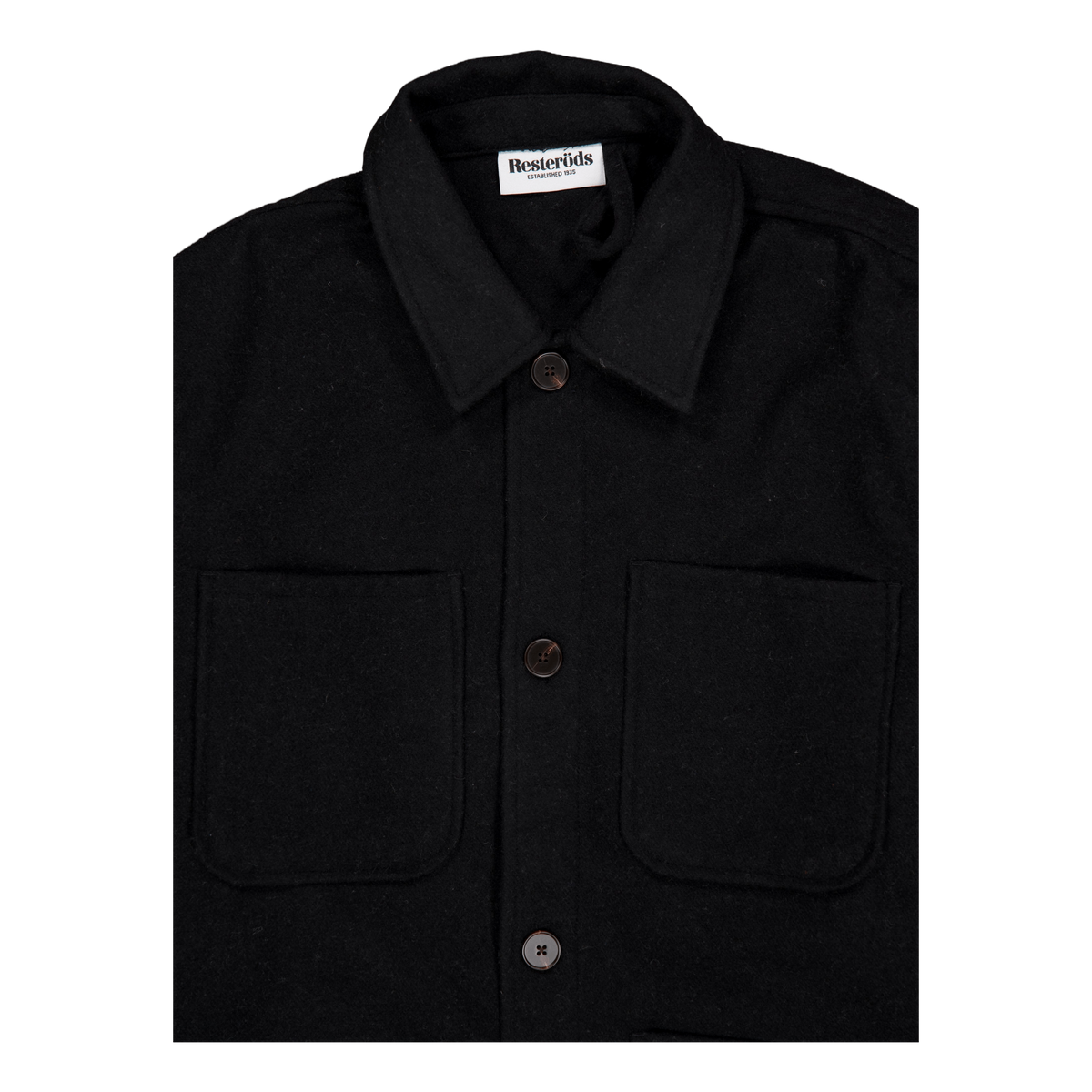 Wool Overshirt Black