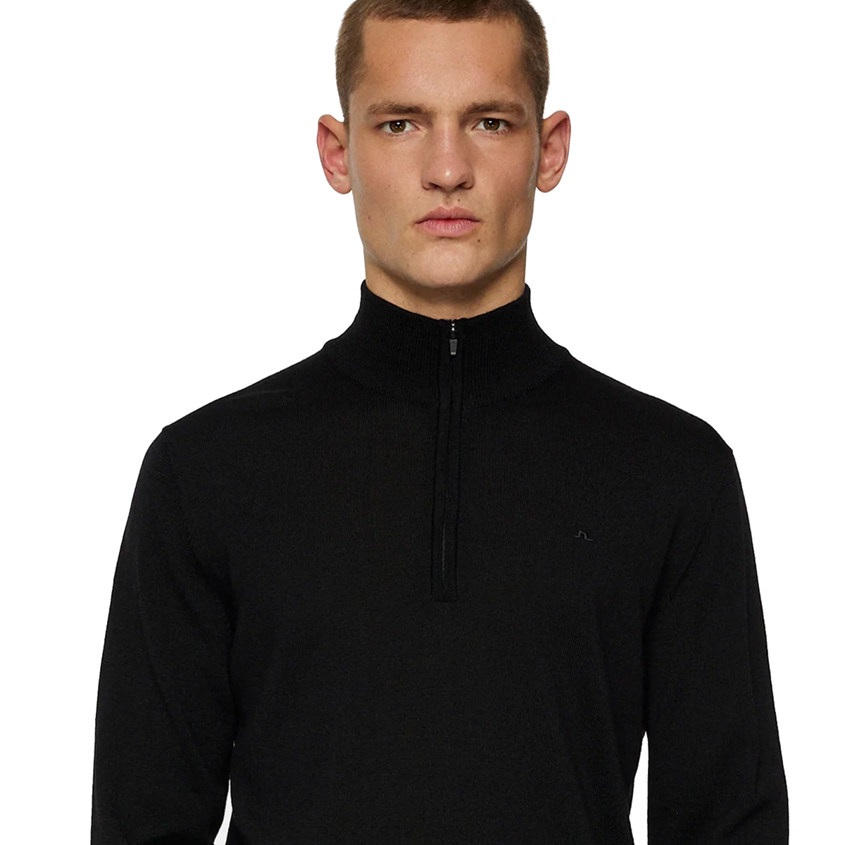 Kiyan Merino Quarter Zip Black