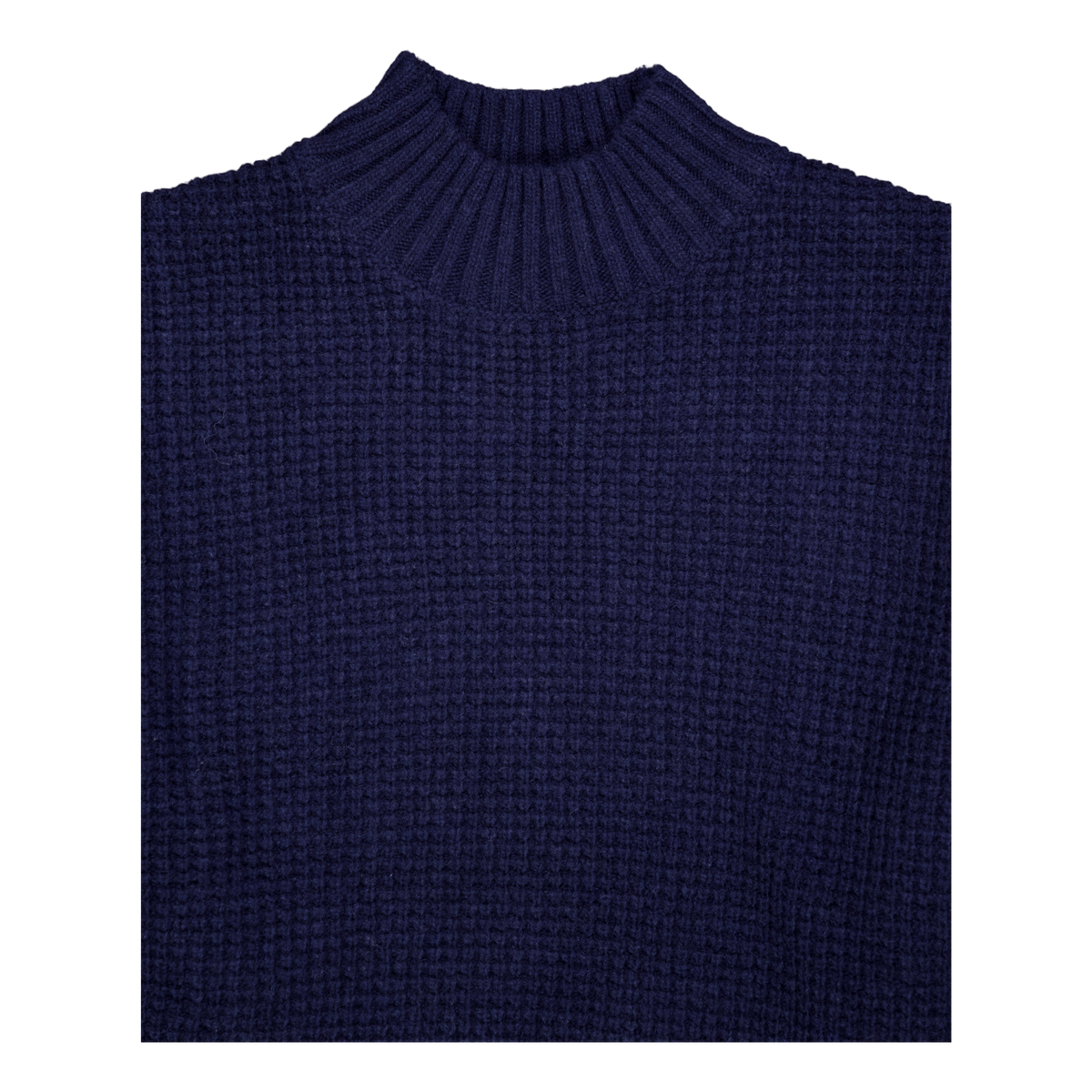 Grady Waffle Mockneck Knit Dark Navy