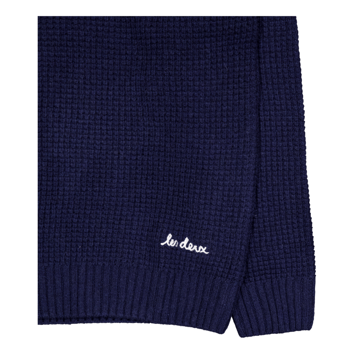 Grady Waffle Mockneck Knit Dark Navy