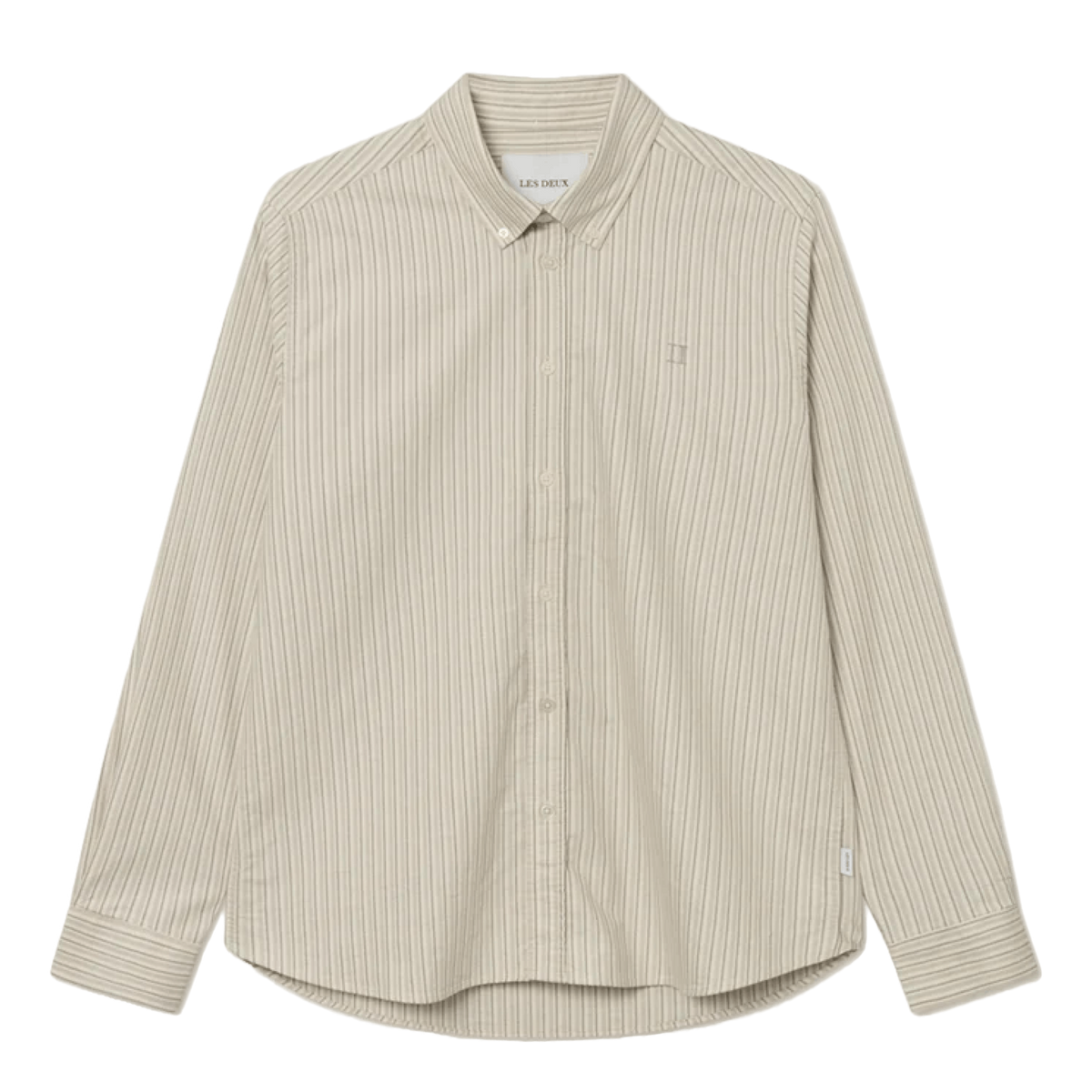 Konrad Stripe Oxford Shirt Light Ivory/light Desert Sand