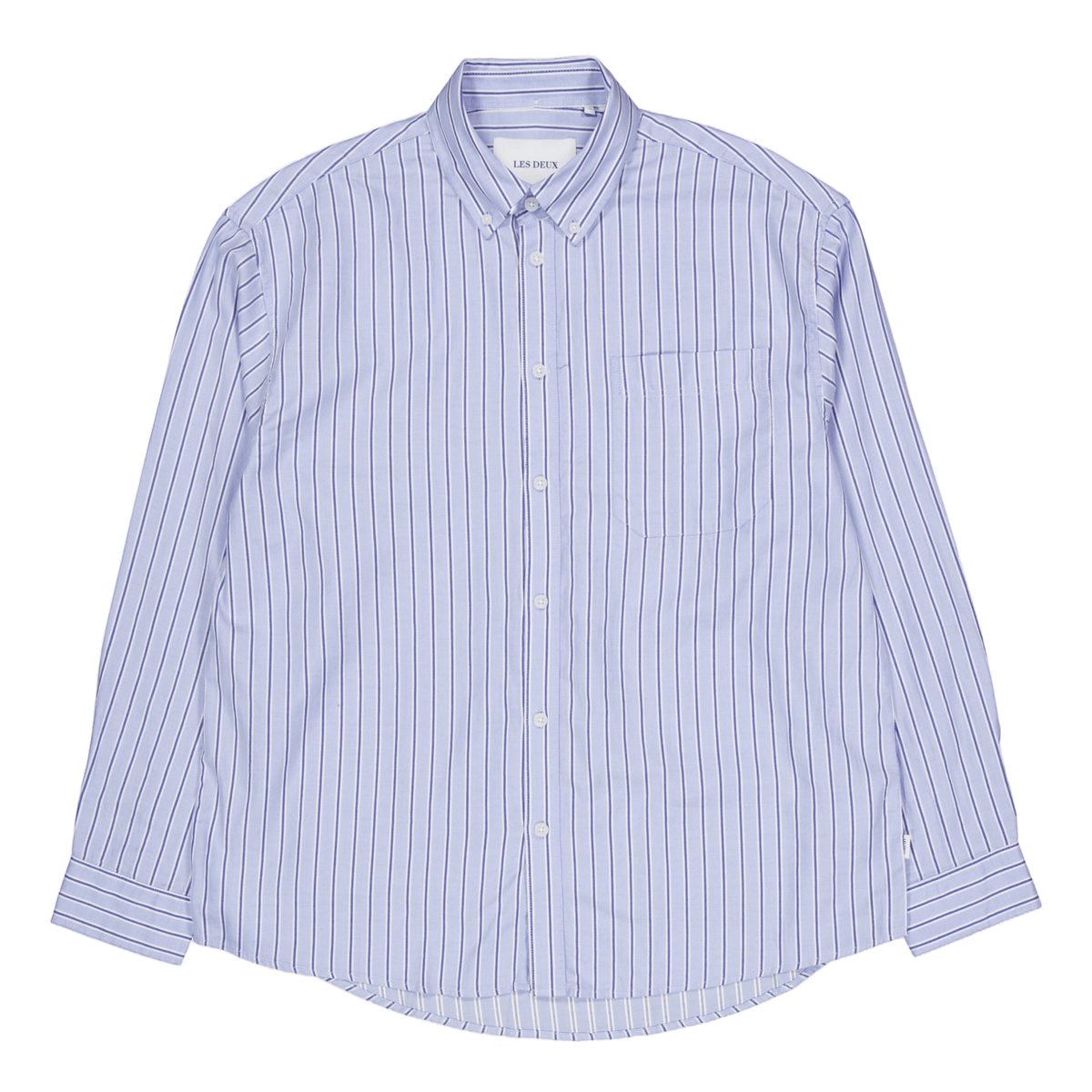 Kolton Herringbone Poplin Shir White/bel Air Blue