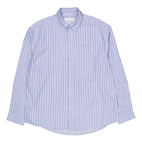 Kolton Herringbone Poplin Shir White/bel Air Blue