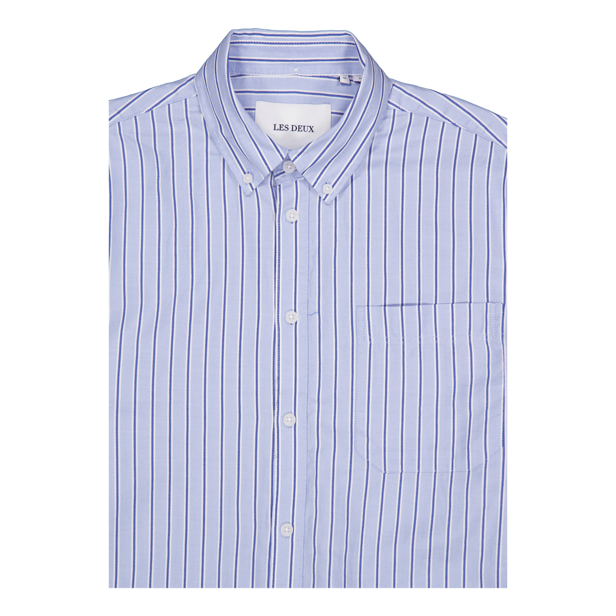 Kolton Herringbone Poplin Shir White/bel Air Blue