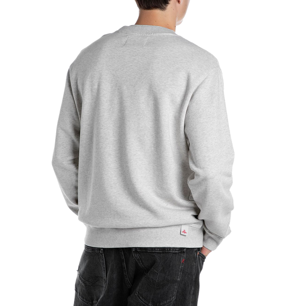 French Terry Crew Neck Sweatsh Light Grey Melange