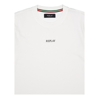 Replay Basic Logo Tee Natural White