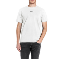 Replay Basic Logo Tee Natural White