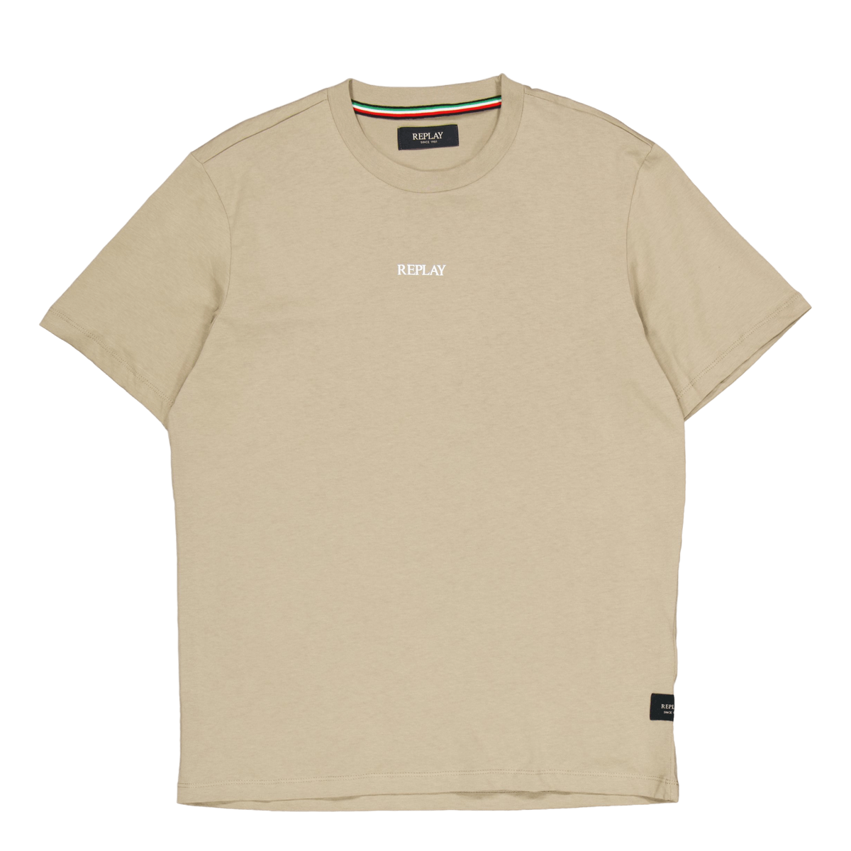 Replay Basic Logo Tee Turtledove