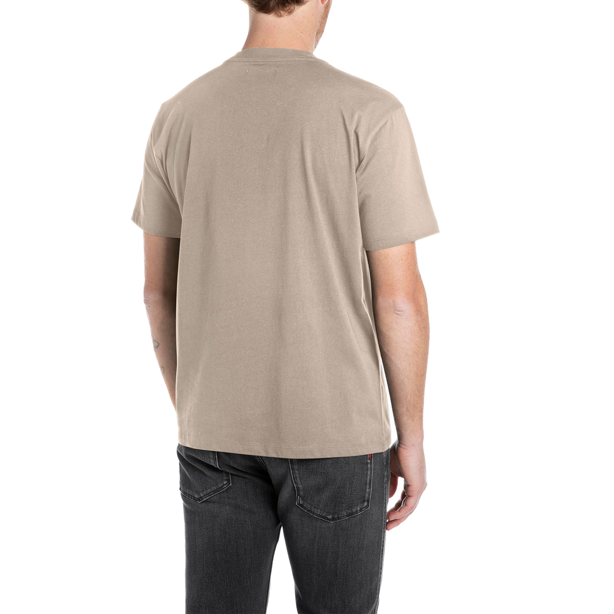 Replay Basic Logo Tee Turtledove