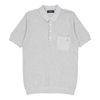 Knitted Polo Shirt Grey Melange