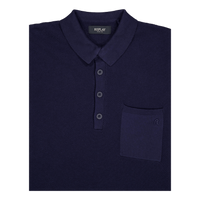 Knitted Polo Shirt Stone Blue