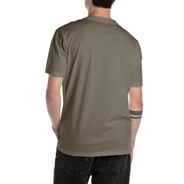 Replay Basic Logo Tee Mud Green