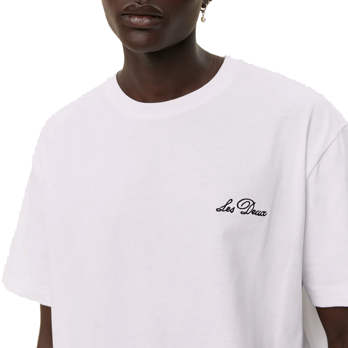 Crew T-shirt White/black