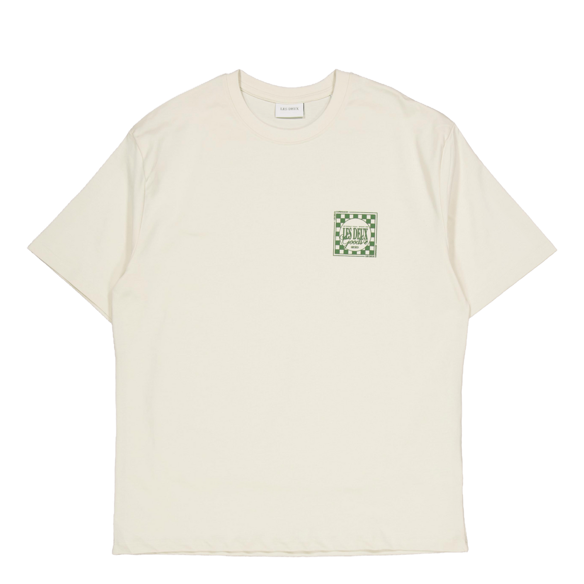 Goods T-shirt Ivory/chive Green