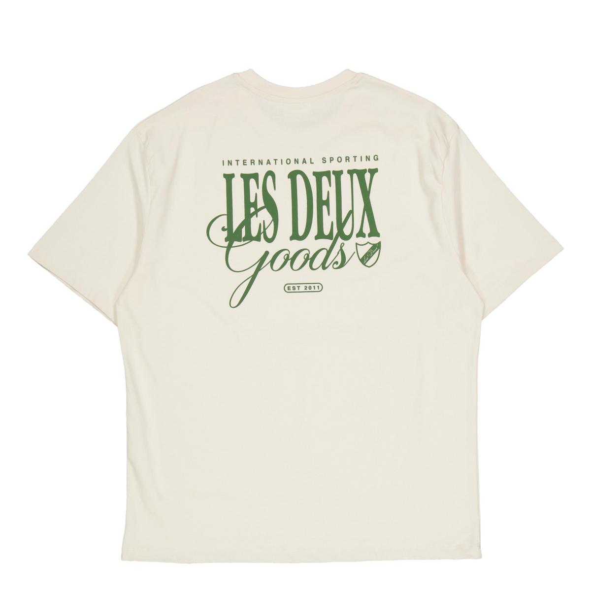 Goods T-shirt Ivory/chive Green