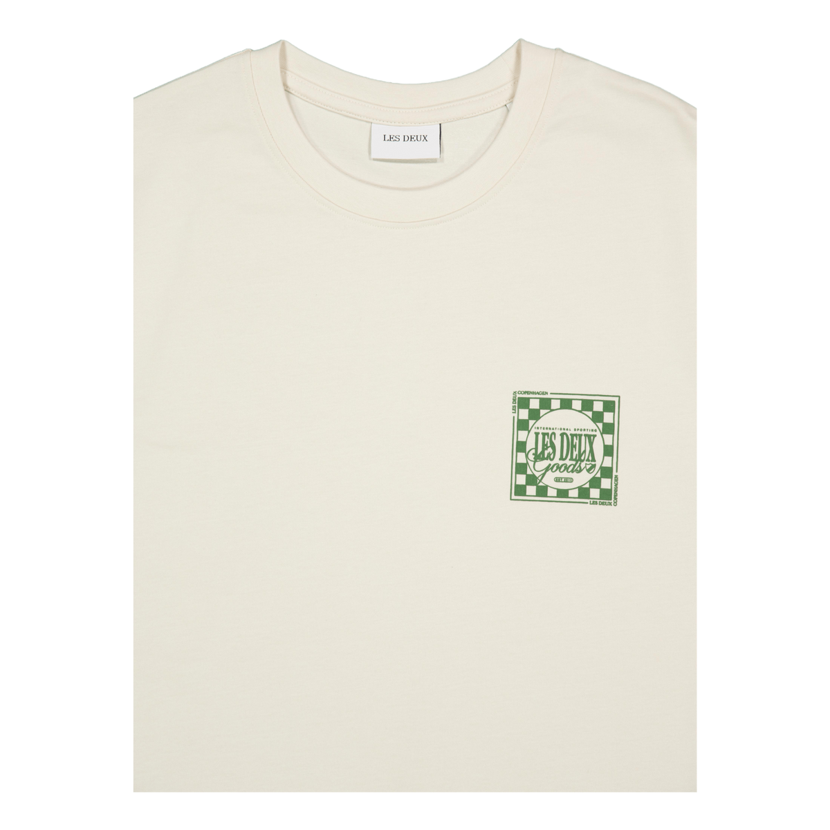 Goods T-shirt Ivory/chive Green