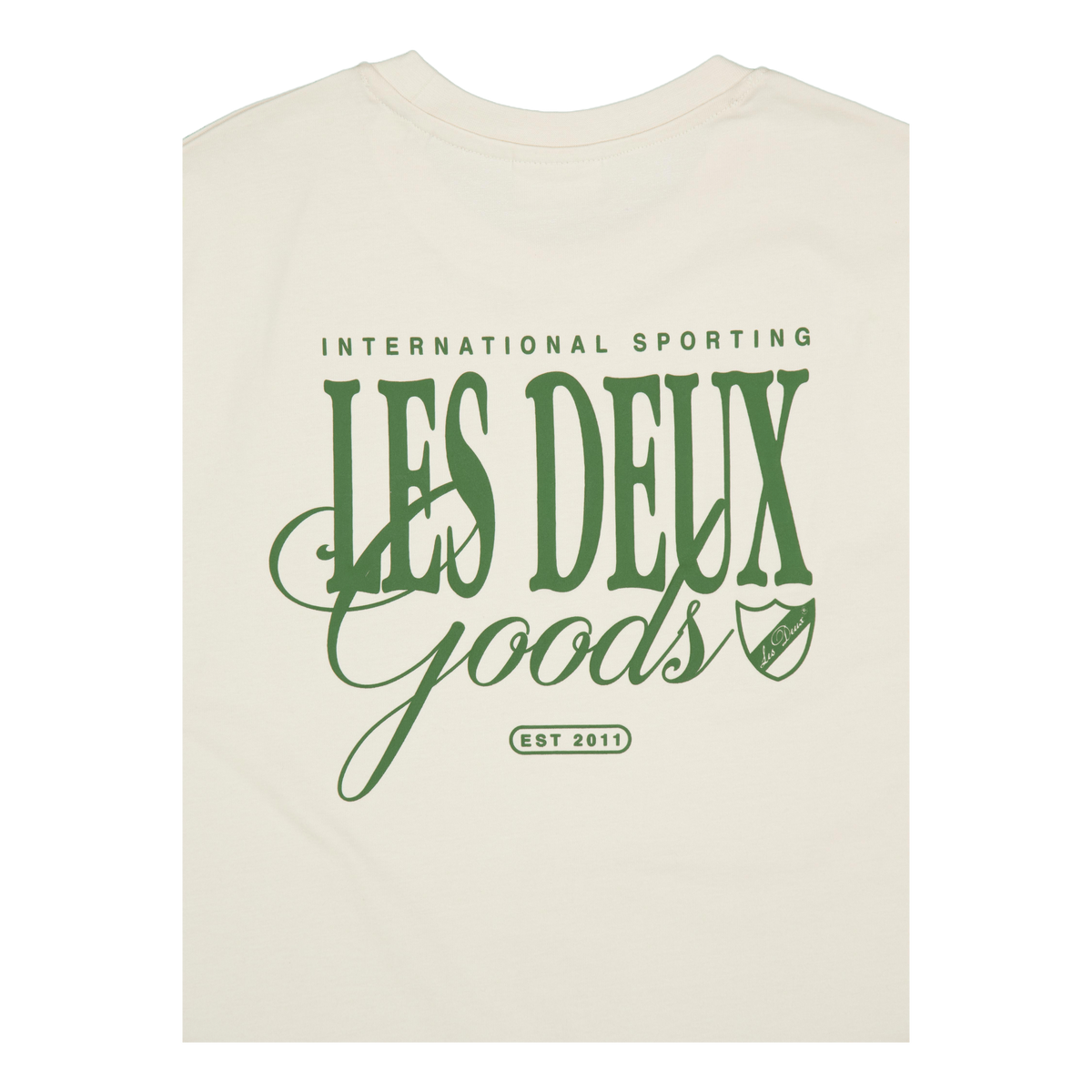 Goods T-shirt Ivory/chive Green