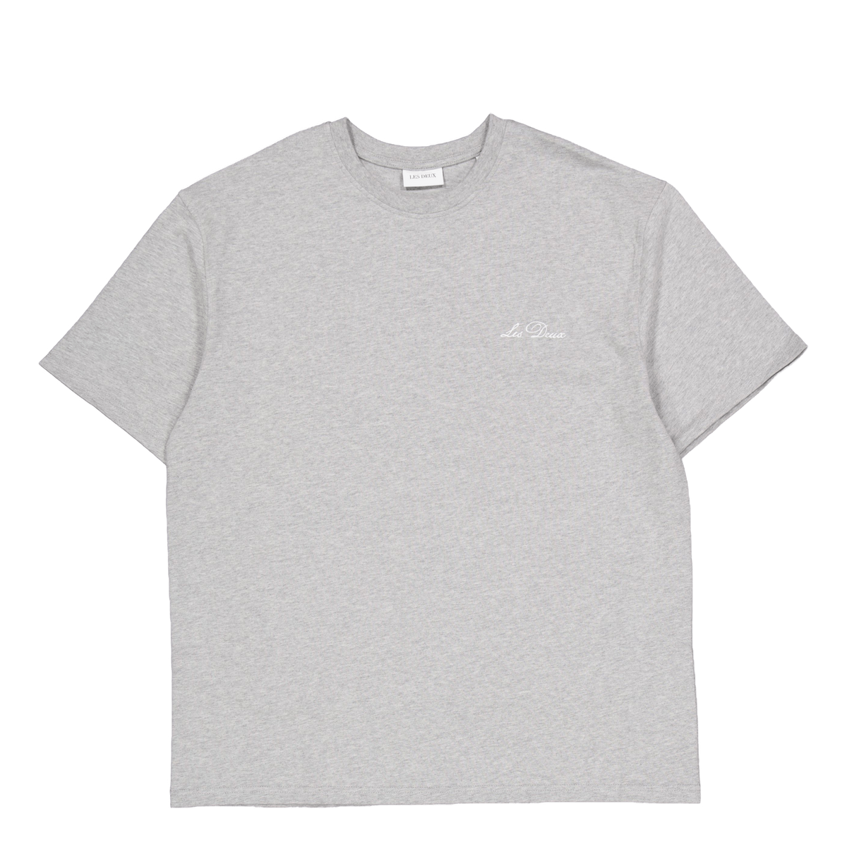 Crew T-shirt Grey Melange/white