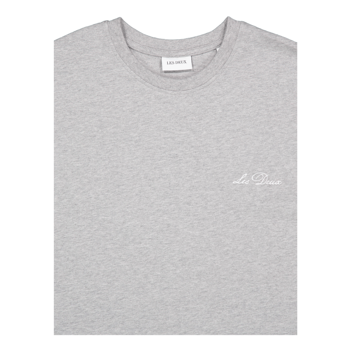 Crew T-shirt Grey Melange/white