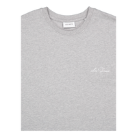 Crew T-shirt Grey Melange/white