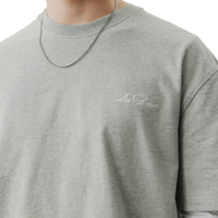 Crew T-shirt Grey Melange/white