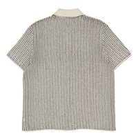 Easton Knitted Ss Shirt Ivory/black