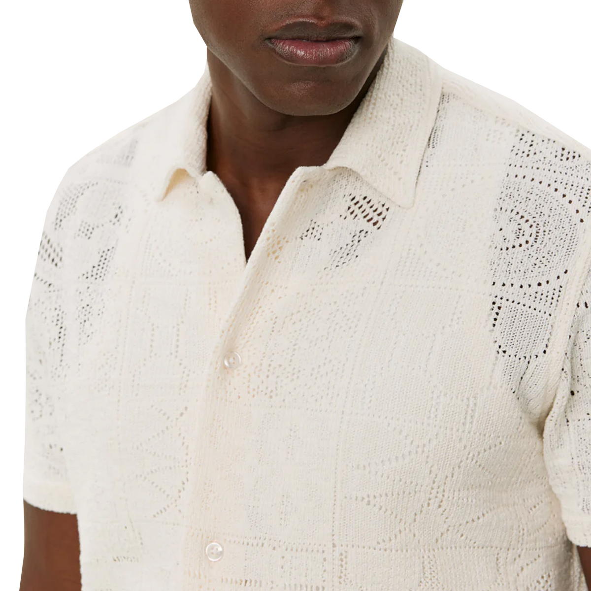 Hector Lace Ss Shirt Ivory