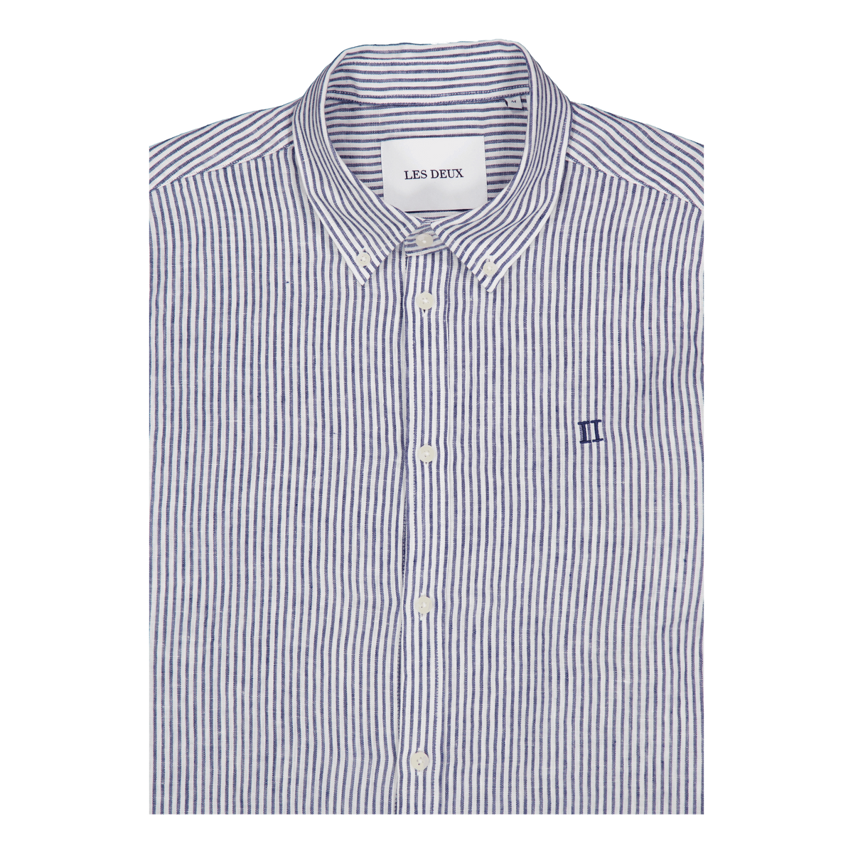 Kristian Linen B.d. Shirt Light Ivory/blueprint