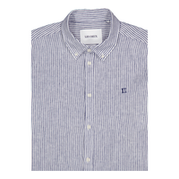 Kristian Linen B.d. Shirt Light Ivory/blueprint