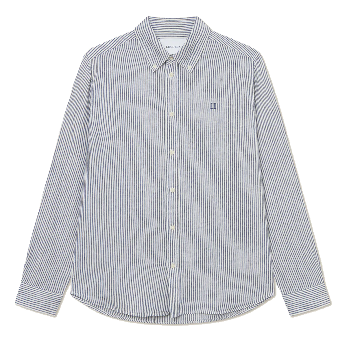 Kristian Linen B.d. Shirt Light Ivory/blueprint