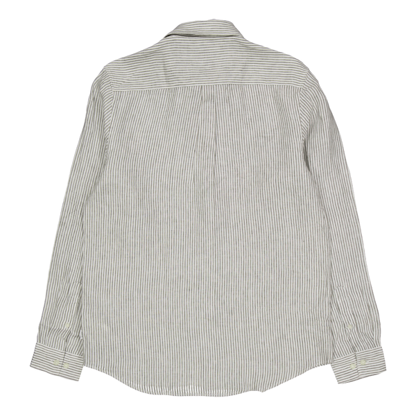 Kristian Linen B.d. Shirt Light Ivory/lichen Green