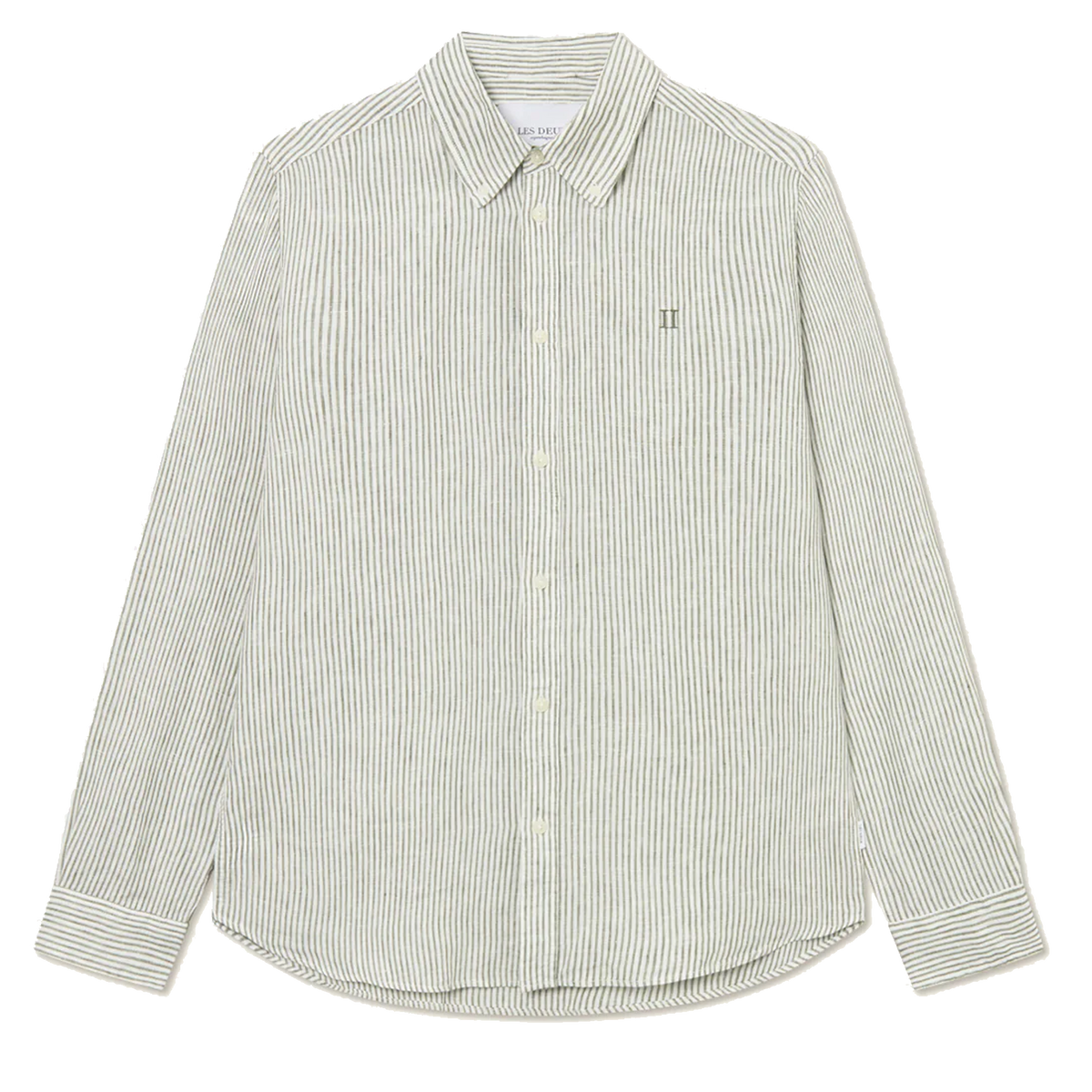 Kristian Linen B.d. Shirt Light Ivory/lichen Green