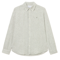 Kristian Linen B.d. Shirt Light Ivory/lichen Green