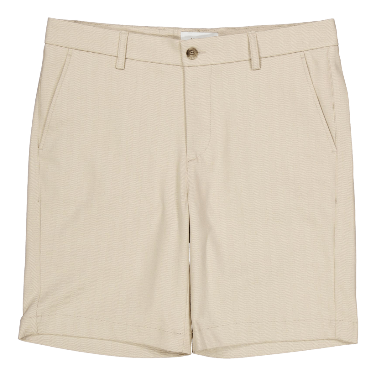 Como Reg Herringbone Shorts Dark Sand/light Sand