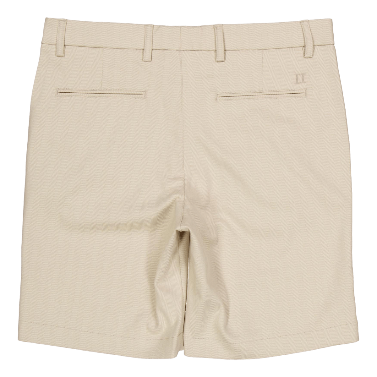 Como Reg Herringbone Shorts Dark Sand/light Sand