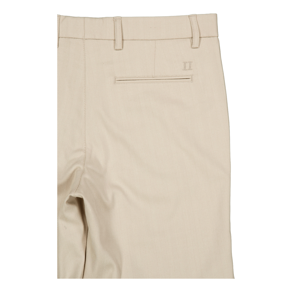 Como Reg Herringbone Shorts Dark Sand/light Sand