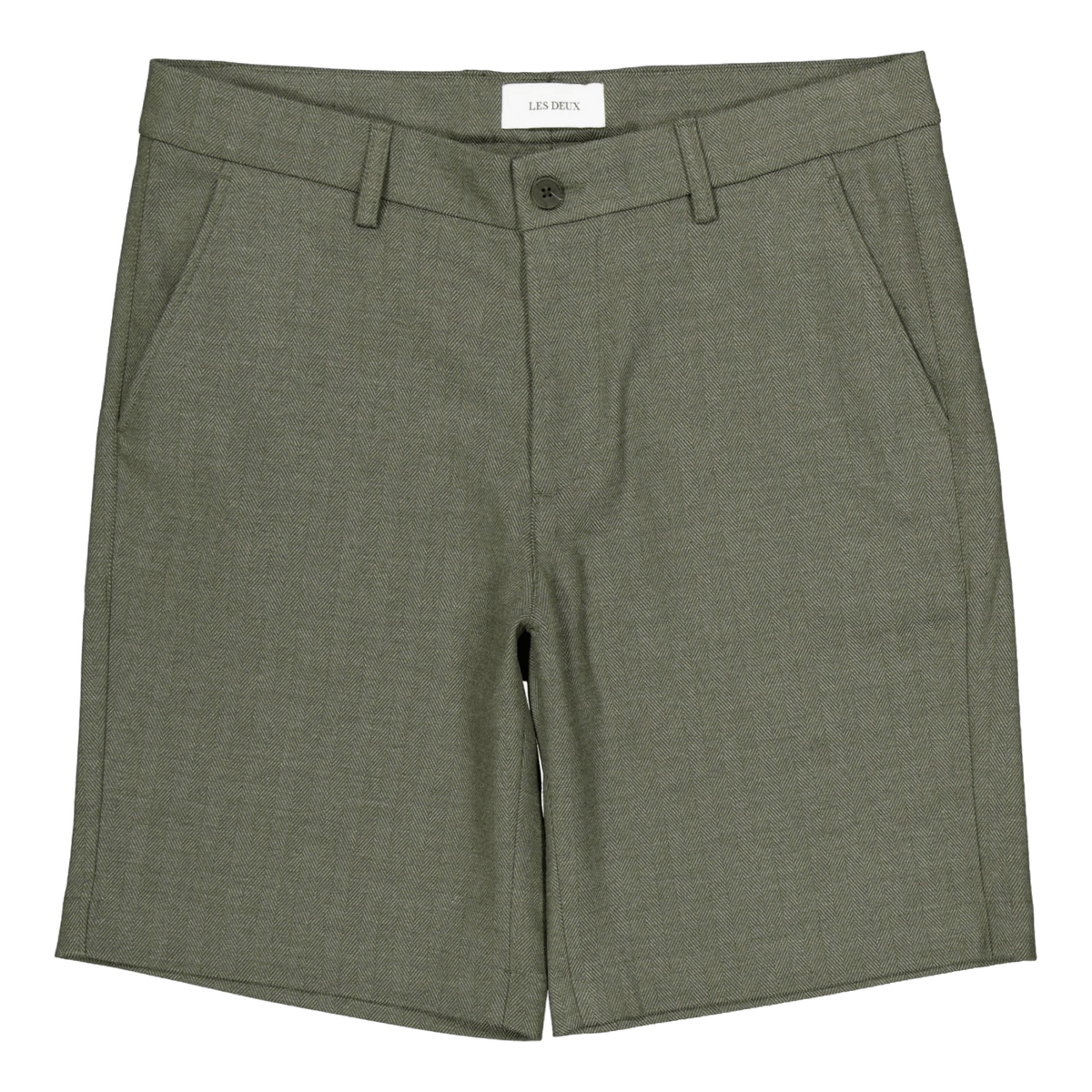 Como Reg Herringbone Shorts Forest Green/chive Green