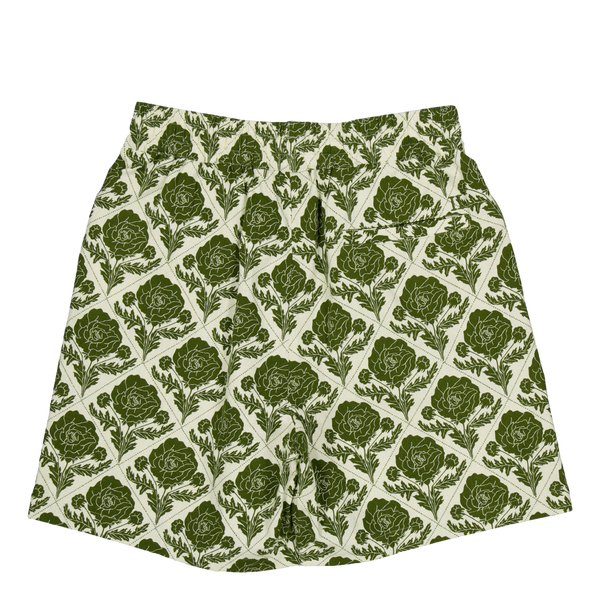 Lesley Flower Tile Aop Shorts Vintage Green/ivory