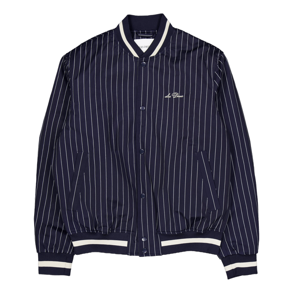 Les Deux Tech Varsity Jacket Dark Navy/ivory