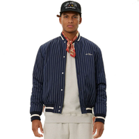 Les Deux Tech Varsity Jacket Dark Navy/ivory